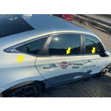 Honda Civic Fe 2022 Cam Altı Krom Cam Çıtası 2022 ve üzeri Sedan