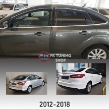 Ford Focus 3 HB - Sedan Kromlu Cam Rüzgarlığı 4 parça 2012 ve üzeri