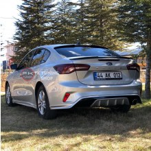 Ford Focus 4 Arka Tampon Eki Difüzör 2019 ve üzeri (polyester/boyasız