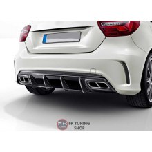 Mercedes Benz W176 Arka Difüzör & Krom Egzoz Uçlu 2012-2015