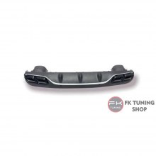 Mercedes Benz W205 Coupe C63 Arka Difüzör & Siyah Egzoz Uçları 2014-2019