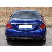 Mercedes Benz W205 C63 AMG Difüzör + Siyah Egzoz Uçları (2014-2020)