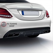 Mercedes Benz W205 C63 Arka Difüzör & Siyah Egzoz Ucu (normal paketlere uygun