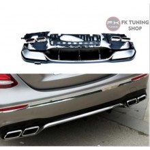 Mercedes Benz W213 E63 Arka Difüzör & Krom Egzoz Ucu (normal tampona uygun