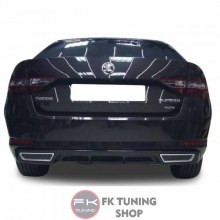 Skoda Super B Arka Difüzör Egzoz Görünümlü (plastik