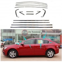 Chevrolet Cruze Hatcback Krom Cam Çıtası Çevirme Tam Tur 