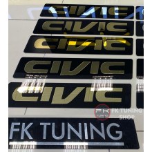 CİVİC DEKOR PLAKA PLEKSİ GOLD RENK (1 ADET