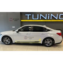Honda Civic FE Kapı Çıtası Kaplaması Pianoblack 2022 ve üzeri