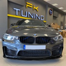 BMW F30 M3 ÖN TAMPON EKİ - LİPİ (plastik-pianoblack) 2012-2019