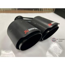 AKRAPOVİÇ EGZOZ UCU ÇİFT ÇIKIŞ KARBON / SİYAH (76MM)