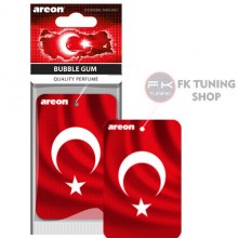  Areon Türk Bayrağı Bubble Gum Oto Araç Kokusu 1 Adet