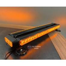 OFFROAD LED PROJEKTÖR TURUNCU 360 DERECE 4 YÖN TEPE ÇAKARI VANTUZLU 71 CM