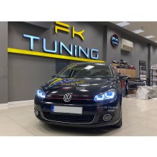 Volkswagen Golf 6 Çift U Kayar Sinyalli Led Far (2008-2013)