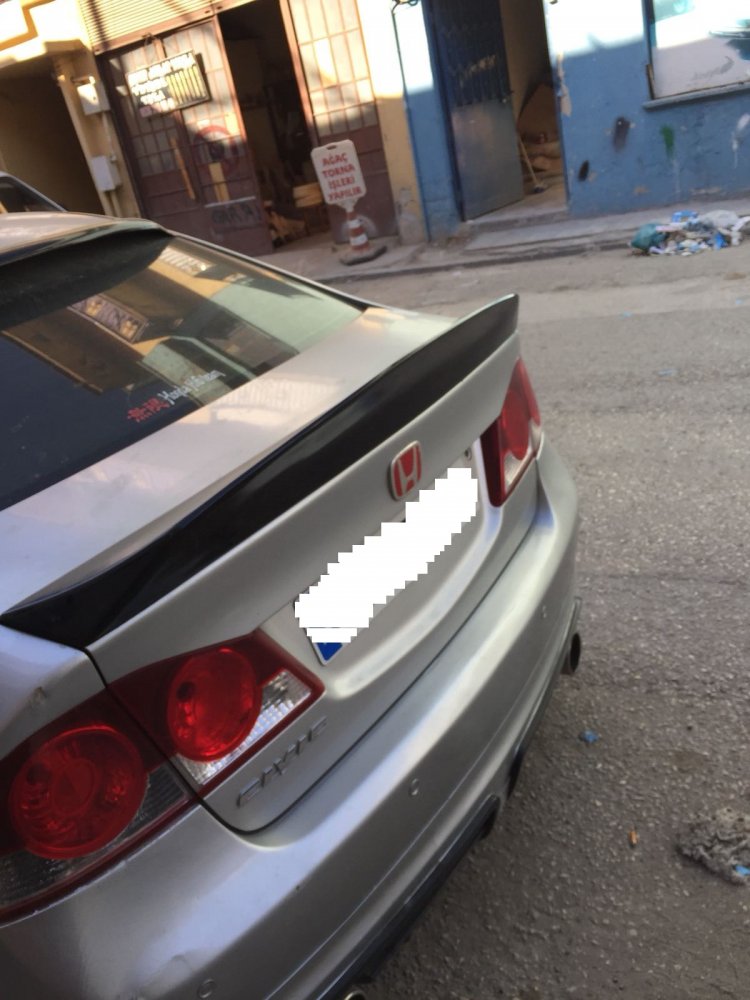 HONDA CİVİC FD6 SPOON SPOYLER (polyester/parlak siyah) 