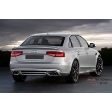 Audi A4 B8 Arka Difüzör + Egzoz uçları 2012-2015 Gri renk (plastik