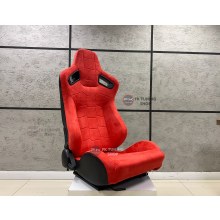 Recaro Model Spor Koltuk Yarış Koltuğu 2 Adet Kırmızı Alcantra Desenli