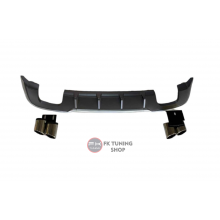 Audi A3 S3 Arka Difüzör & Egzoz Uçları 2016-2020 Hatcback (normal tampon uyumlu