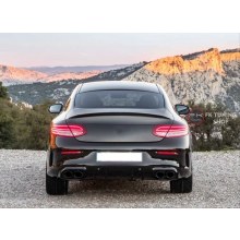 Mercedes Benz W205 Coupe C43 Arka Difüzör & Siyah Egzoz Uçları 