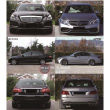 Mercedes Benz W212 2009-2012 Uyumlu Makyajlı E63 Dönüşüm Full Body Kit Set