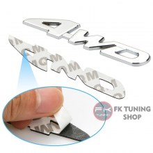 4WD LOGO METAL BAGAJ-ÇAMURLUK (YAPIŞTIRMALI) Krom renk 11 cm