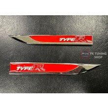 TYPER LOGO ÇAMURLUK LOGOSU YAPIŞTIRMALI METAL Kırmızı detaylı (2 adet)