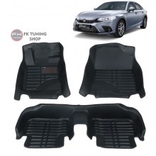 Honda Civic Fe 5D Havuzlu Paspas Seti Deluxrider Siyah Renk 2022 ve üzeri