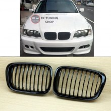 Bmw E46 Böbrek Seti Ön Panjur Pianoblack Tek Çizgi 4 Kapı 1999-2001 (kampanya