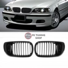 Bmw E46 Böbrek Seti Ön Panjur Pianoblack Tek Çizgi 4 Kapı 2002-2005 (kampanya