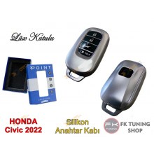 Honda Civic Fe Anahtar Kabı Kılıfı Silikon Gri Renk 1 Adet 2022 ve üzeri