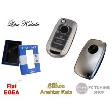Fiat Egea Anahtar Kabı Kılıfı Silikon Gri Renk 1 Adet
