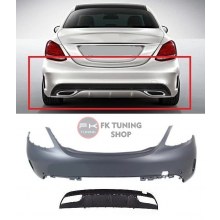 Mercedes Benz W205 Amg Arka Tampon Seti + Arka Difüzör + Egzoz Uçları 2014-2021 Mercedes Benz W205 Amg Arka Tampon Seti + Arka Difüzör + Egzoz Uçları 2014-2021