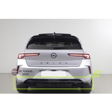 OPEL ASTRA L ARKA DİFÜZÖR TAMPON EKİ + SAĞ SOL FLAP (pianoblack plastik 