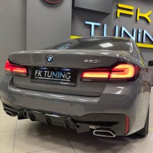 Bmw G30 Lci M5 Dizayn Arka Tampon Seti (ithal - boyasız Bmw G30 Lci M5 Dizayn Arka Tampon Seti (ithal - boyasız