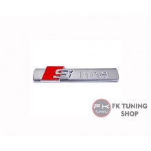 AUDİ S LİNE LOGO METAL (YAPIŞTIRMALI)  7 cm