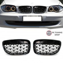 Bmw E81 E87 Ön Panjur Seti Böbrek Diamond Dizayn Full Pianoblack 1 Serisi 2008-2012