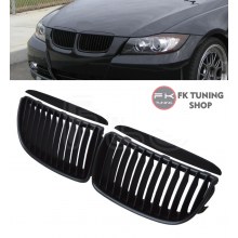 Bmw E90 Ön Panjur Seti Böbrek Tek Çizgi Pianoblack 2005-2008