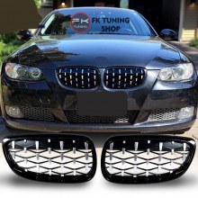 Bmw E92 E93 Ön Panjur Seti Böbrek Diamond Dizayn Krom-Pianoblack 2010-2014