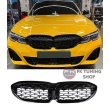 Bmw G20 G28 Ön Panjur Seti Böbrek Diamond Dizayn Full Pianoblack 2019-2021