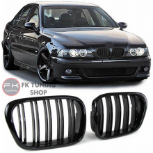 Bmw E39 Ön Panjur Seti Böbrek Çift Çizgi Pianoblack 1996-2003 5 Serisi