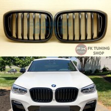 Bmw G01 G02 X3 X4 Ön Panjur Seti Böbrek Tek Çizgi Pianoblack 2018-2020