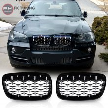Bmw X5 E70 E71 E72 Ön Panjur Seti Böbrek Diamond Krom-Pianoblack 2007-2013