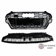 Audi A4 S4 Ön Panjur Seti Krom Çerçeve - Piaonblack 2019-2023 Audi A4 S4 Ön Panjur Seti Krom Çerçeve - Piaonblack 2019-2023