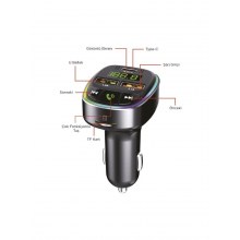 Torima Transmitter Usb Tf Kart Mikrofon Destekli Hızlı Araç Şarj Cihazı Fm 18W G17 Siyah Torima Transmitter Usb Tf Kart Mikrofon Destekli Hızlı Araç Şarj Cihazı Fm 18W G17 Siyah