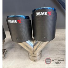 AKRAPOVİÇ EGZOZ UCU ÇİFT ÇIKIŞ CARBON 90mm Açılı 1 adet ORJİNAL