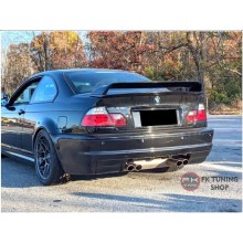 Bmw E46 Çift Katlı Arka Spoyler Plastik-Boyasız 2 Parça