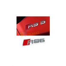 Audi RS5 Logo Yapıştırmalı Krom Renk