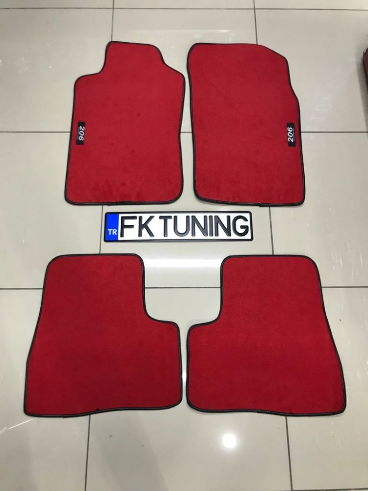 PEUGEOT 206 HALI PASPAS BİREBİR UYGUN (KIRMIZI)