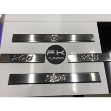 Peugeot 206 Krom Kapı Eşiği 4 Parça Takım