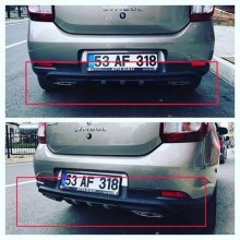 RENAULT SYMBOL DİFÜZÖR CİFT EGZOZ GÖRÜNÜMLÜ (gri detay)
