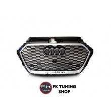 Audi A3 8V FL Rs3 Ön Panjur Seti Quatro Gri ÇERÇEVELİ (2016-2018)